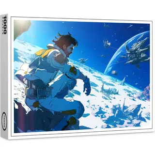 raxxa Premium-Puzzle "Abgestürzt auf einem fremden Planeten - Anime Science Fiction", 1000 Teile
