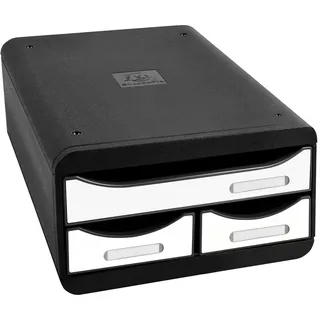 Exacompta Schubladenbox SMALL-BOX 27,8 x 34,7 x 13 cm 3-tlg. weiß
