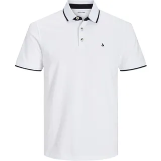 JACK & JONES Epaulos Kurzarm-poloshirt - White - L