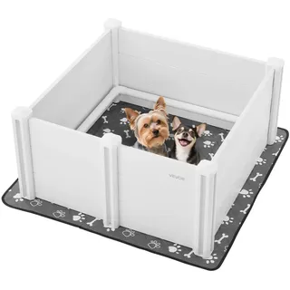 Vevor Wurfkiste für Hunde 98x98x46 cm Milchweiß