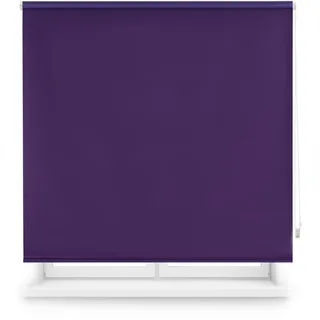 Blindecor Premium Verdunkelungsrollo nach Maß | Violett | 130 x 165 cm (Breite x Höhe) Stoffgröße 127 x 160 cm | Verdunkelungsrollo mit 38 mm Rohr, robuster und eleganter