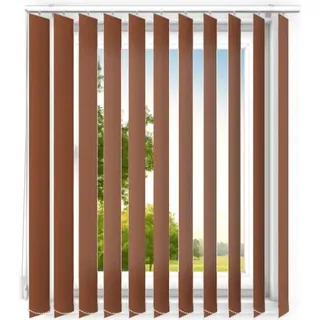 time4blinds, Lamellenvorhang, Vertikaljalousie, Vorhang, Hellbraun, 165x270cm - Hellbraun