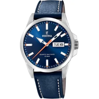 Festina Klassik Blau Leder 41 mm F20358/3