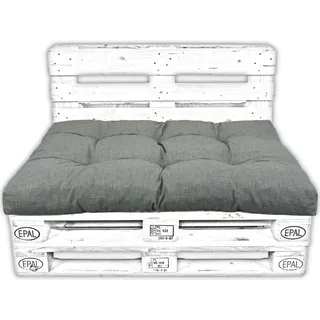 AMPO Palettenkissen Sitz Palettenpolster Auflage Dunkelgrün 120x80 cm - Grau
