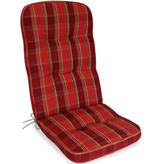 Herlag Polsterauflage Tilly für Hochlehner-Gartenstühle Rot-Kariert - Rot