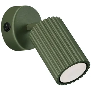 Leselampe Wand Leuchte GU10 B: 8cm klein schwenkbar Modern Aluminium Grün Spot