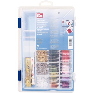 Prym 611982 Stick Embroidery Storage Box, Kunststoff, transparent, 28 x 19 x 4,5 cm