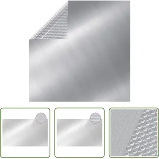 The Living Store Rechteckige Poolabdeckung 1000x600 cm PE Silbern - Silber