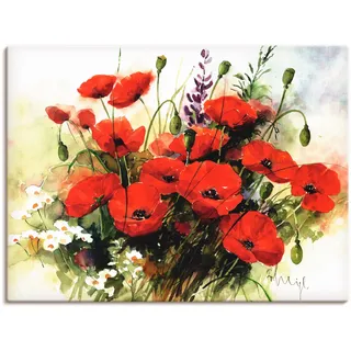 Artland Wandbild »Blumen Zusammenstellung III« Blumen 1 Stk. tlg. als Leinwandbild, Poster, Wandaufkleber in verschied. Größen, rot