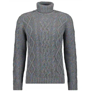 Rollkragenpullover RAGMAN, Herren, Gr. 54, grün (schilf, 131), Strick, 100% Baumwolle, ohne Ausschnitt, Pullover Rollkragenpullover