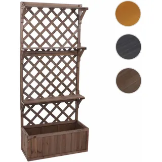Hochbeet HWC-P69, Pflanz-/Blumenkasten Pflanzkübel Rankgitter Spalier Ablagefläche Holz FSC® 177x77x