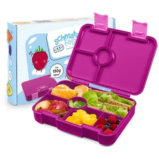 schmatzfatz Lite Brotdose für Kinder – Leichte Bento-Box mit 4-6 Fächern, BPA-frei aus Tritan, Auslaufsicher und Spülmaschinenfest, für Schule, Kita und Ausflüge