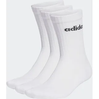 Adidas Linear Crew Cushioned Socken, 3 Paar White / Black 43-45