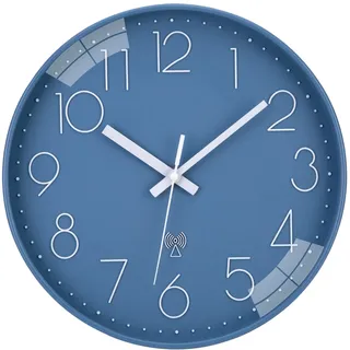 ACCSHINE Wanduhr Funk Wanduhrren Lautlos 30cm Groß Küchenuhr