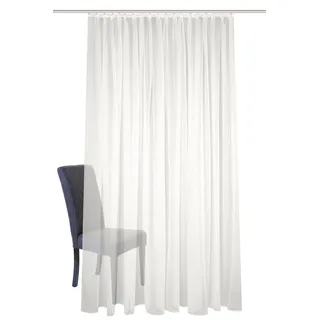 HOME WOHNIDEEN Fertigstore SABLIO Uni, Faltenband, weiß oder wollweiß, versch. Größen, Farbe:wollweiß, Größe:145 x 450 cm