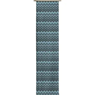 Schiebegardine WIRTH "Benewitz" Gr. 1, blau (petrol), B:60cm H:145cm, Jacquard, Baumwolle, Polyester, Gardinen, Schiebegardine