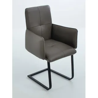 K+W Komfort & Wohnen Freischwinger »6502« () Freischwinger mit Armlehnen, Flachstahlkufe in schwarz, braun