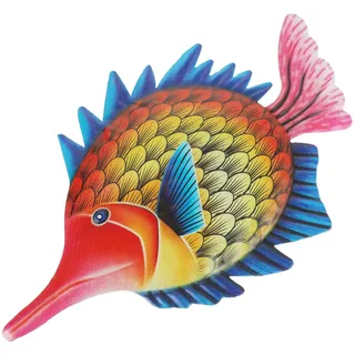 Cabilock Fischkunst Wanddekoration Aus Metall Maritime Wanddeko Fisch Metall Für Innen- Und Außenbereich Hängedeko Wand Für Haus Garten Bar Hotel Ozean Deko Skulptur