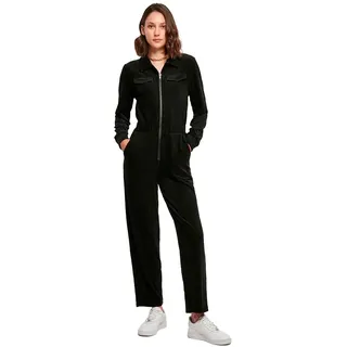 Urban Classics Velvet Rib Boiler Overall - Black - XS