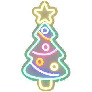 Konstsmide Dekoration Weihnachtsbaum m. 250 Bunten LEDs m. Neoneffekt für Außen