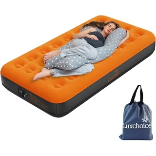 Luftmatratze Selbstaufblasend Aufblasbare Matratze mit Tragbare Pump Luftbett 1 Personen Gästebett für Camping Reisen Wandern Innenbereich - Braun