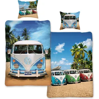 VW Volkswagen Live Bettwäsche Linon / Renforcé 062 - Bunt