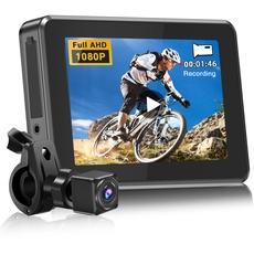 PARKVISION Fahrradspiegel mit Aufnahmefunktion, Fahrrad Rückfahrkamera Recorder mit IP68 wasserdicht 4,3" AHD 1080P Monitor, 360° Verstellbarer Halterung mit Ausgezeichneter Sicht Fahrradlenkerspiegel