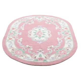 THEKO Teppich "Ming" oval 14 mm Höhe hochwertiges Acrylgarn, ideal im Wohnzimmer & Schlafzimmer,