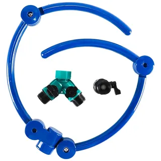 Laroal 360-Grad-Baumbewässerungssystem, Bewässerungsring, Kreissprinkler mit Y-Schlauchverteiler zur gezielten Bewässerung von neuen Bäumen, Sträuchern, Hochbeeten und Pflanzen im Freien