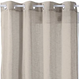 Atmosphera Créateur d'intérieur Atmosphera - Vorhang Fred mit Ösen - Leinen 140 × 240 cm - Beige