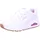 Damen Uno Stand On Air Sneakers, White Pu H Pink Trim, 36.5 EU