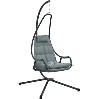 vidaXL Hängendes Ei-Stuhl Anthrazit 94 x 107 x 196,5 cm Stahl - Grau