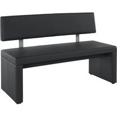 Bild Sitzbank »Charissa«, mit Lehne, Breite 140, 160 oder 180 cm, schwarz