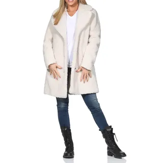 VERO MODA Damen Vmkylie Aw23 Teddy Coat Boos Mantel, Oatmeal, S