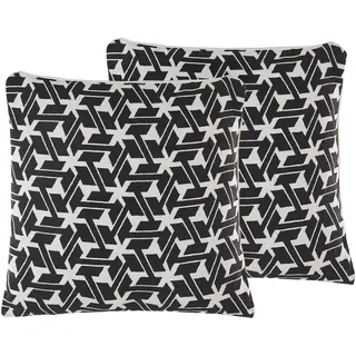 Beliani Dekokissen 45 x 45 cm Creme