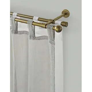 GARESA »BOLTI« Ø 16 mm 2 läufig-läufig Wunschmaßlänge Vorhanggarnitur, verlängerbar, Wandmontage, ohne Ringe