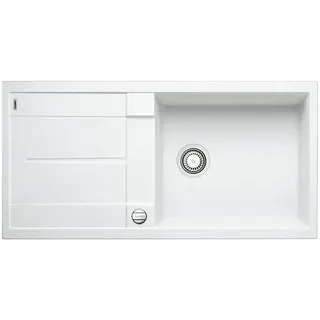 Blanco Metra XL 6 S links Einbau von Oben Silgranit weiß Handbetätigung 1000 x 500 mm