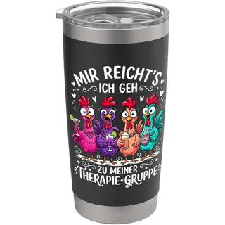 Mir Reichts Ich Geh Zu Meiner Therapie Gruppe Hühner Doppelwandiger Edelstahl-Thermobecher
