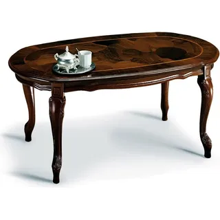 Klassischer Couchtisch Tisch Wohnzimmer Tische Barock Holz Couchtische Massiv