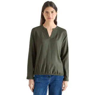 Cecil Bluse in Unifarbe Khaki L