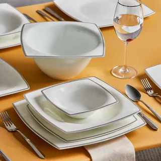 KARACA Neklus Tafelservice 58-tlg. 12-Personen weiß