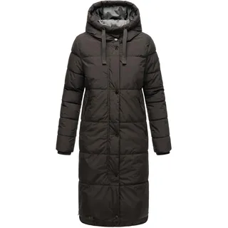 Marikoo Damen Winter Steppmantel Stepp Jacke Mantel Parka warm mit Kapuze Soranaa