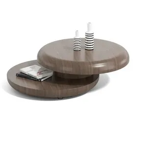 SalesFever Couchtisch rund Walnuss 90 x 35 cm