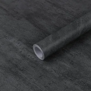 Hode Klebefolie Möbel Grau Betonoptik Fensterbank Folie Selbstklebende | 40X600cm Möbelfolie Selbstklebende Folie für Möbel Küche Fensterbank Schrank Tische Dunkelgrau Wasserdicht Tapete
