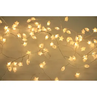 Cluster Lichterkette Lichtkette Weihnachtsdeko Weihnachtsbeleuchtung Sterne LED