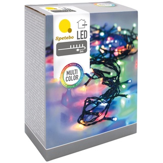 Spetebo LED Lichterkette bunt - 320 LED / 24 m - Multi Color Weihnachts Beleuchtung - Advent Winter Deko für den Innen- und Außenbereich Mehrfarbig