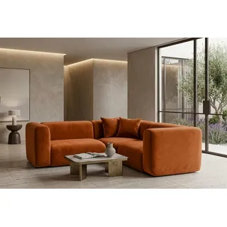 kaiser möbel Eckcouch Stoff 2-Sitzer Orange