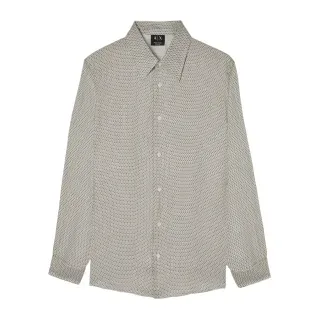 A|X Armani Exchange für Herren. XM002280AF13235F1168 Graues Hemd mit italienischem Kragen (XXL), Lässig, Viskose, Langarm