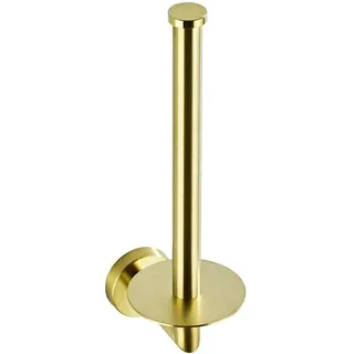 Unyqoos® Eleganter Toilettenpapierhalter aus SUS 304 Edelstahl, gebürstetes Gold – rost- und korrosionsbeständig für Bad, Küche & Büro - Gold