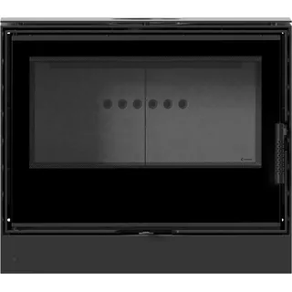 Kaminofen aus Stahl KRATKI KARI 80 Ø 180 12 kW schwarz Verkleidung - Schwarz